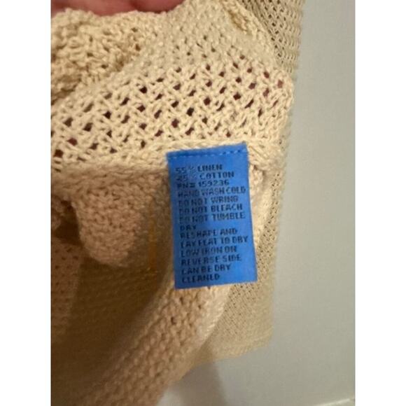 J. McLaughlin Donna Sweater XL Linen Cotton Lightweight Coastal Minimalist New - Picture 6 of 9